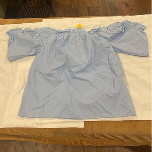NWOT Light Blue Off-Shoulder Top
